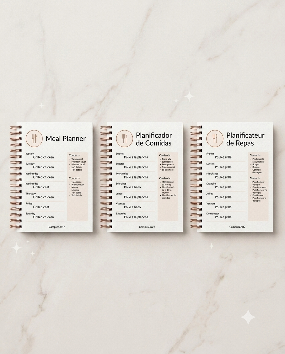 Meal Planner Bundle - EN - ES - FR