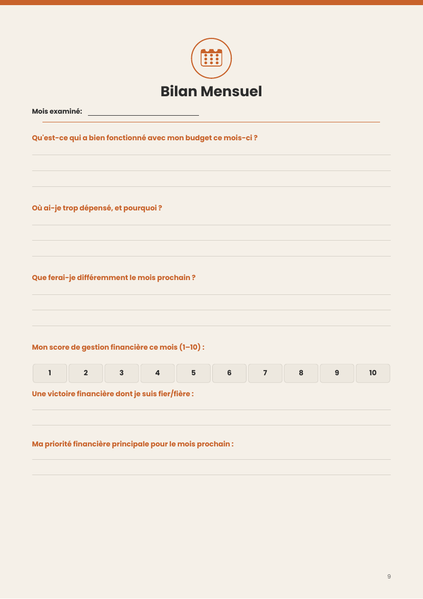 Budget Planner - French Version