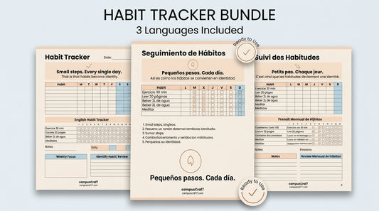 Habit Tracker Bundle EN - ES - FR
