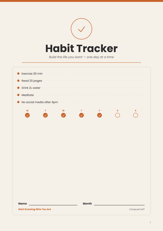 Habit Tracker English Version
