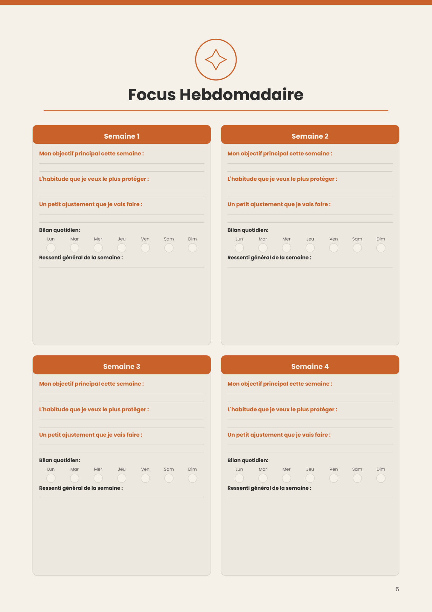 Habit Tracker French Version