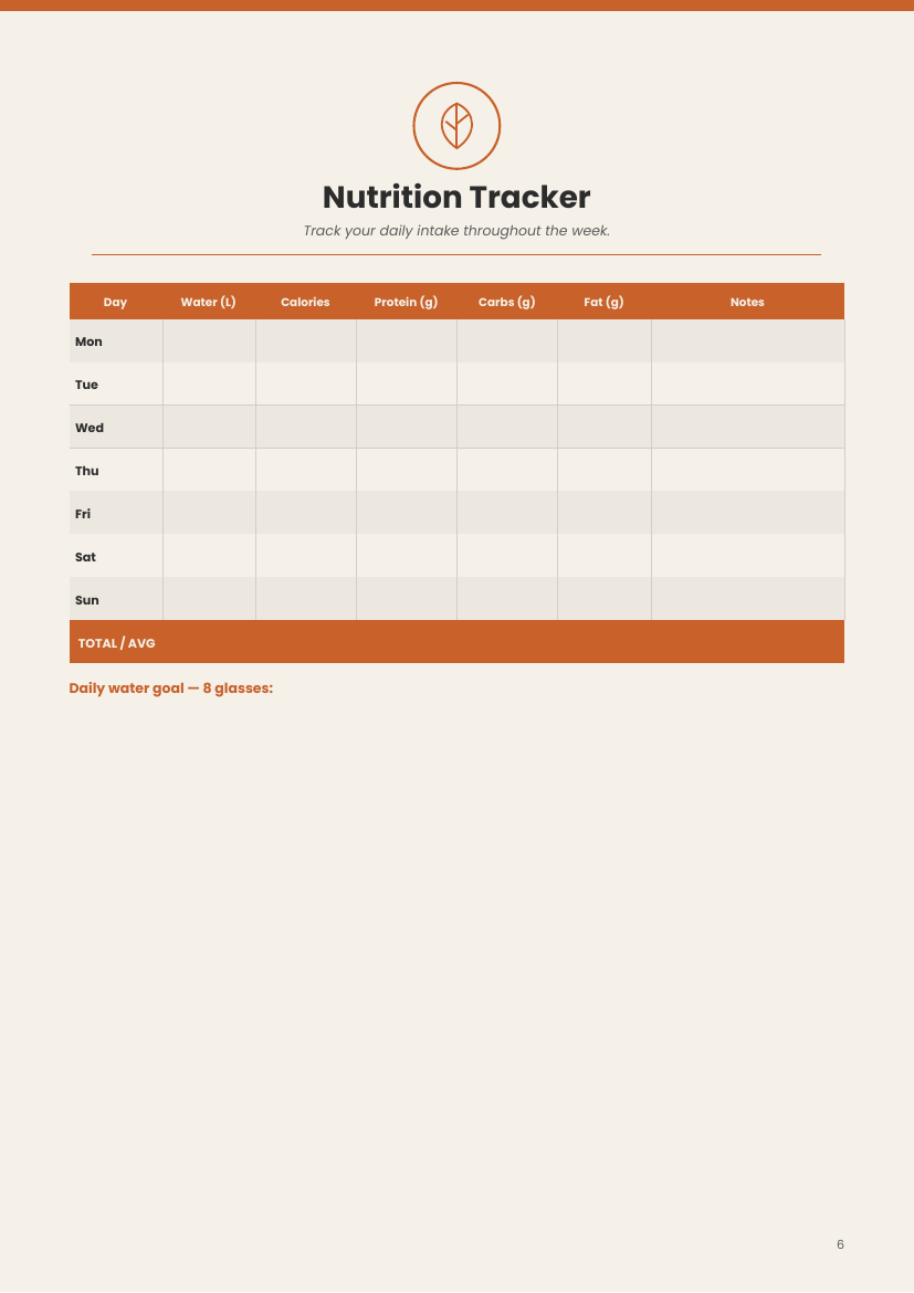 Meal Planner - English Version