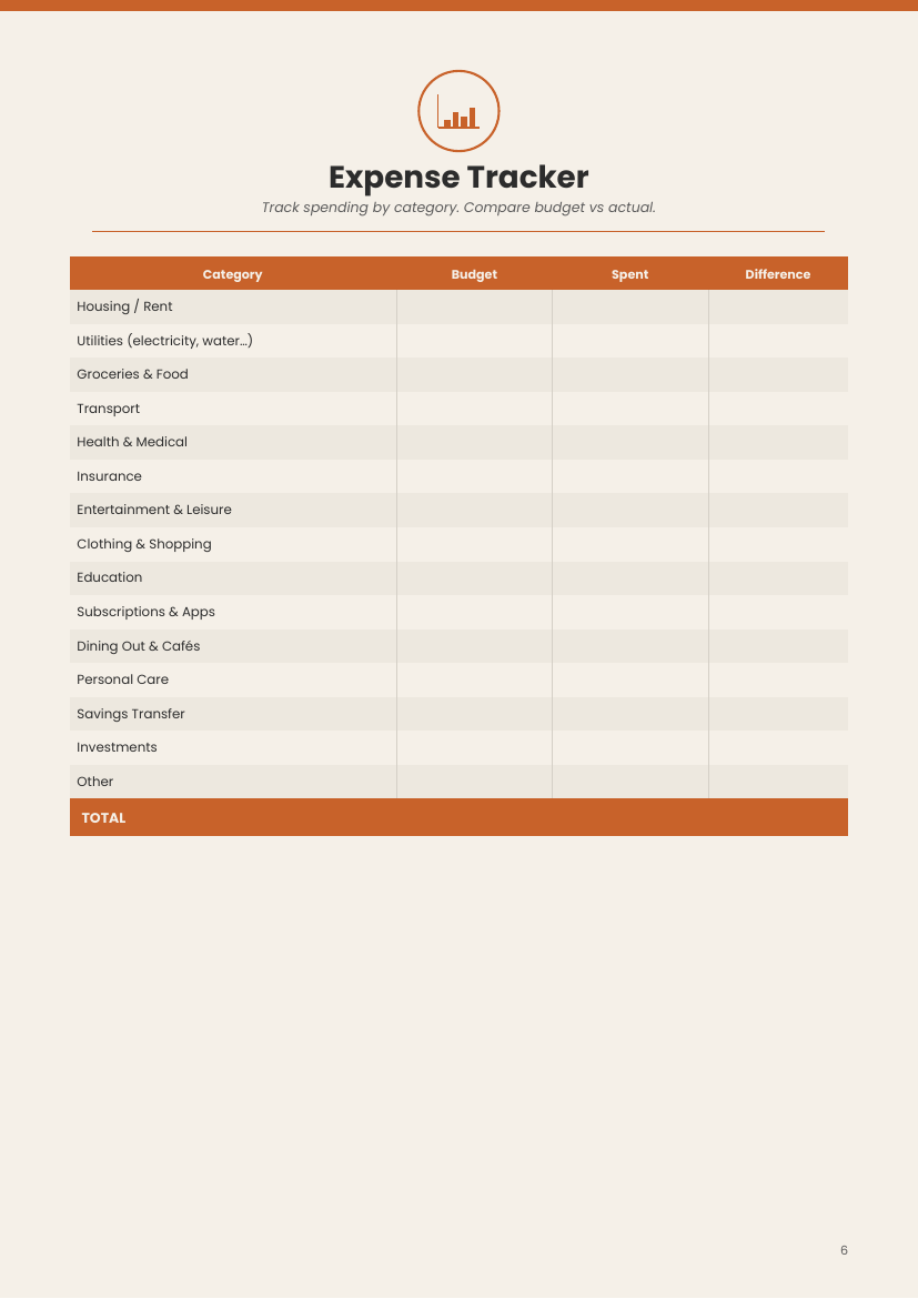 Budget Planner - English Version