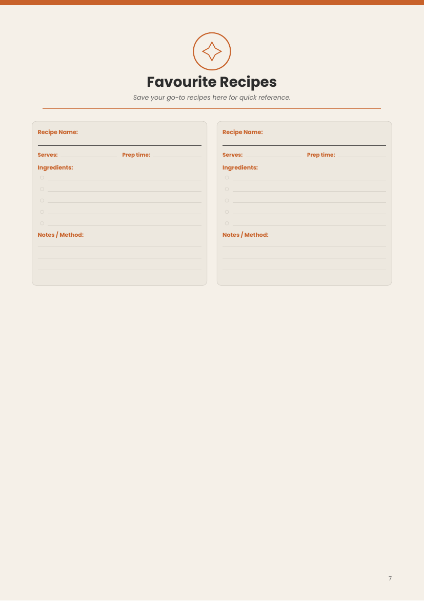 Meal Planner - English Version