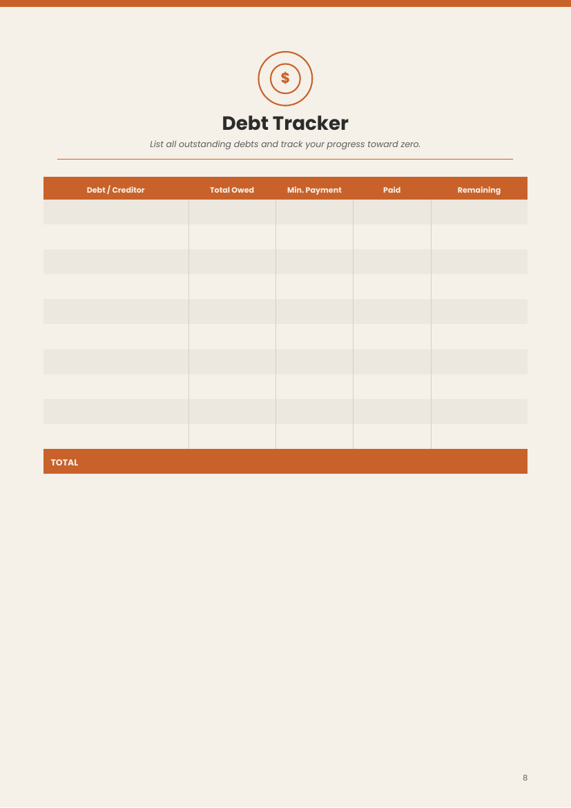 Budget Planner - English Version