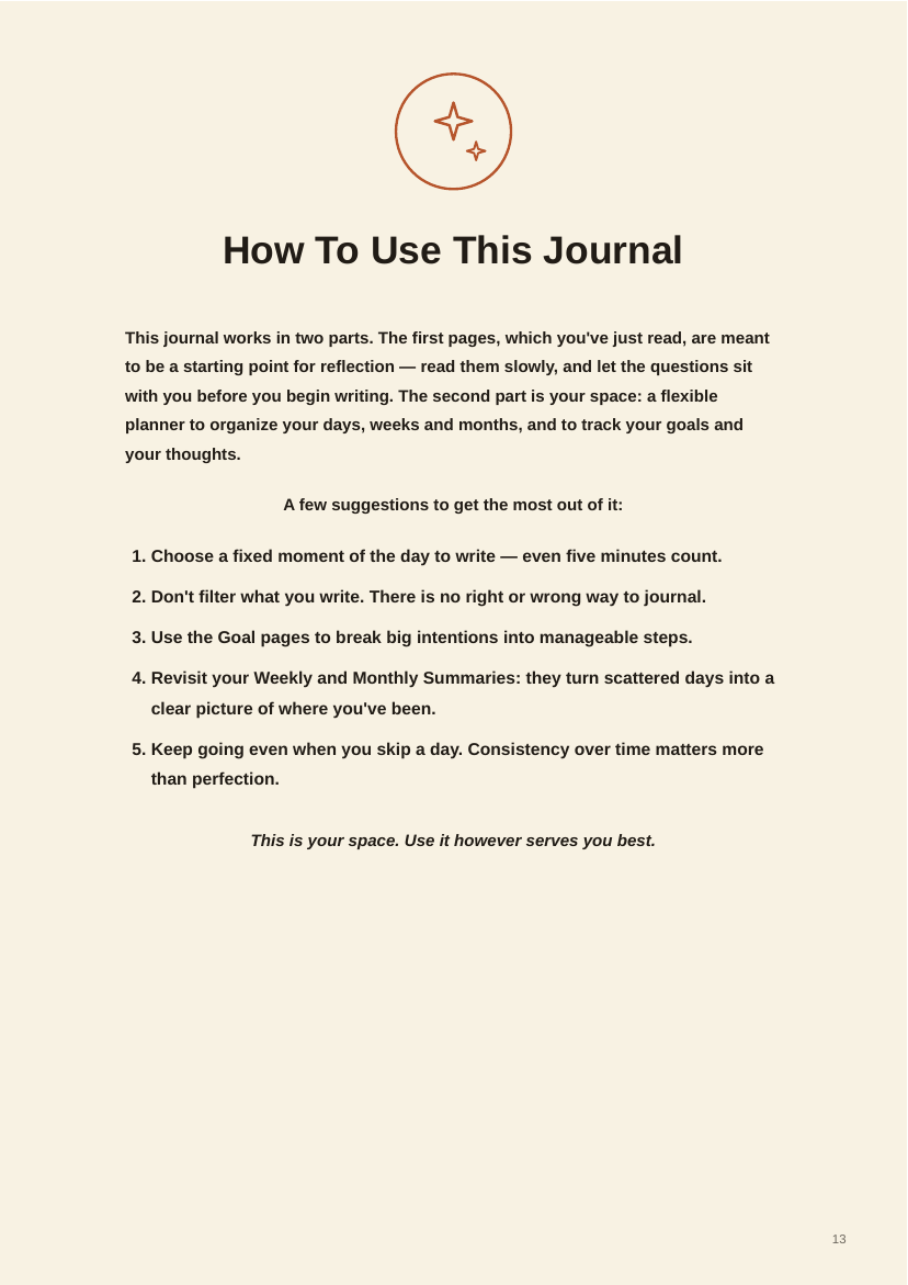 The Clarity Planner - Journal: English Version