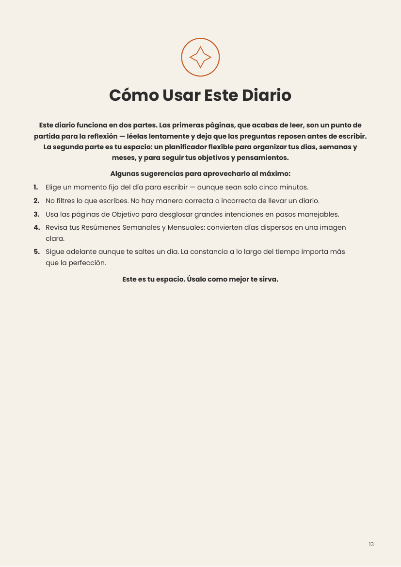 The Clarity Planner - Journal: Spanish Version