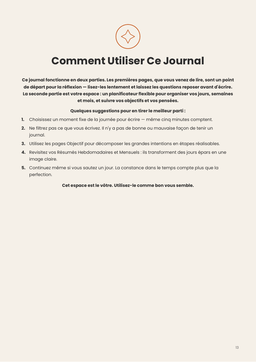 The Clarity Planner - Journal: French Version